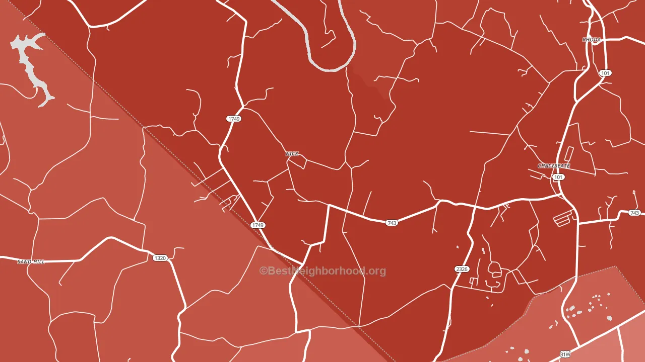 Nick, KY block-group political-lean map