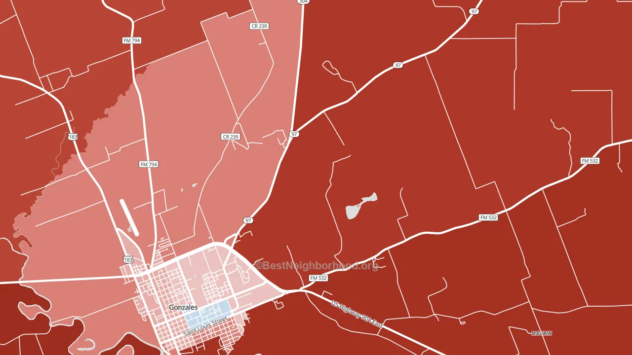 Nickel, TX block-group political-lean map