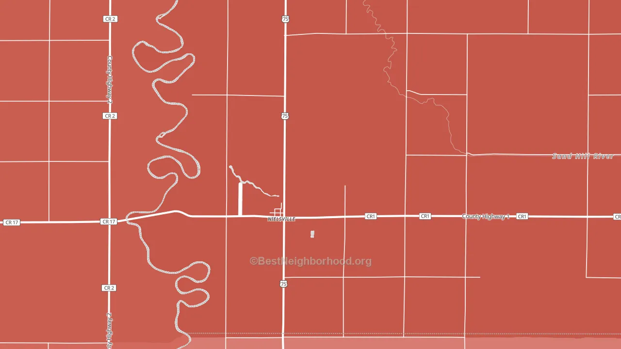 Nielsville, MN block-group political-lean map