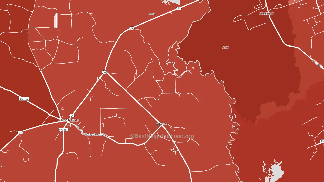 Nigton, TX block-group political-lean map