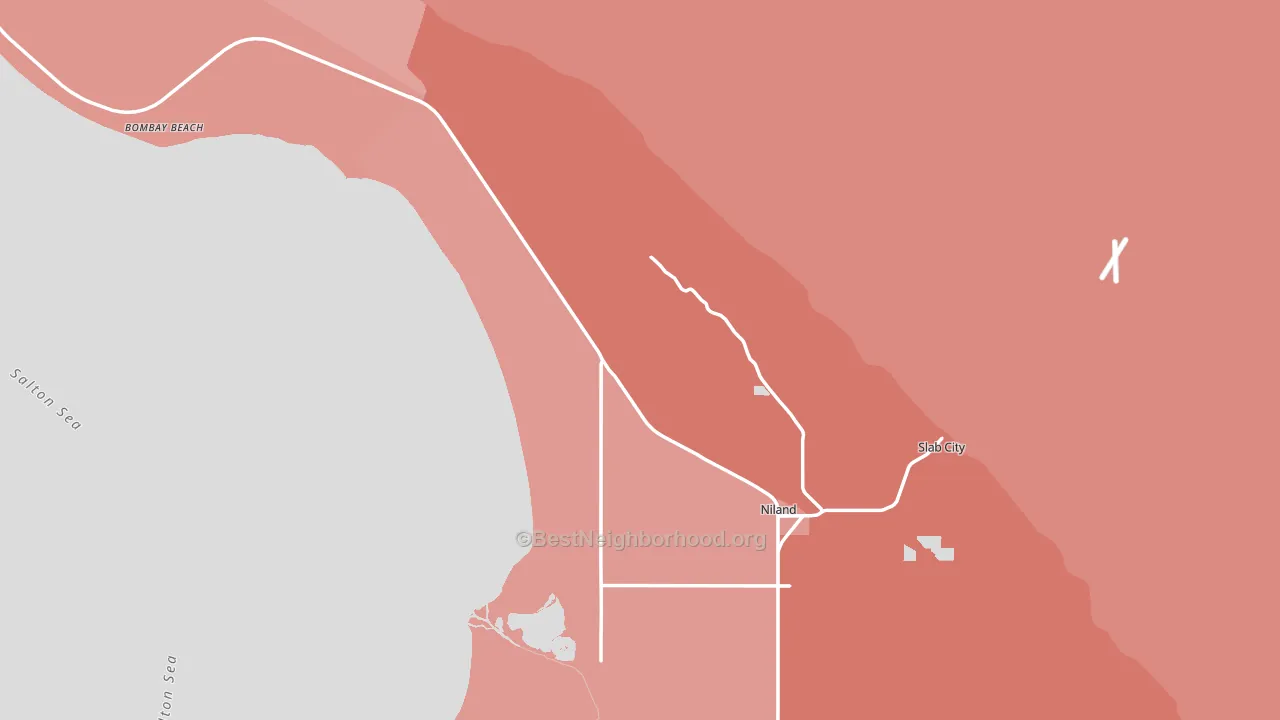 Niland, CA block-group political-lean map