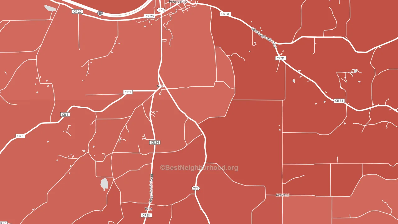 Nile, NY block-group political-lean map