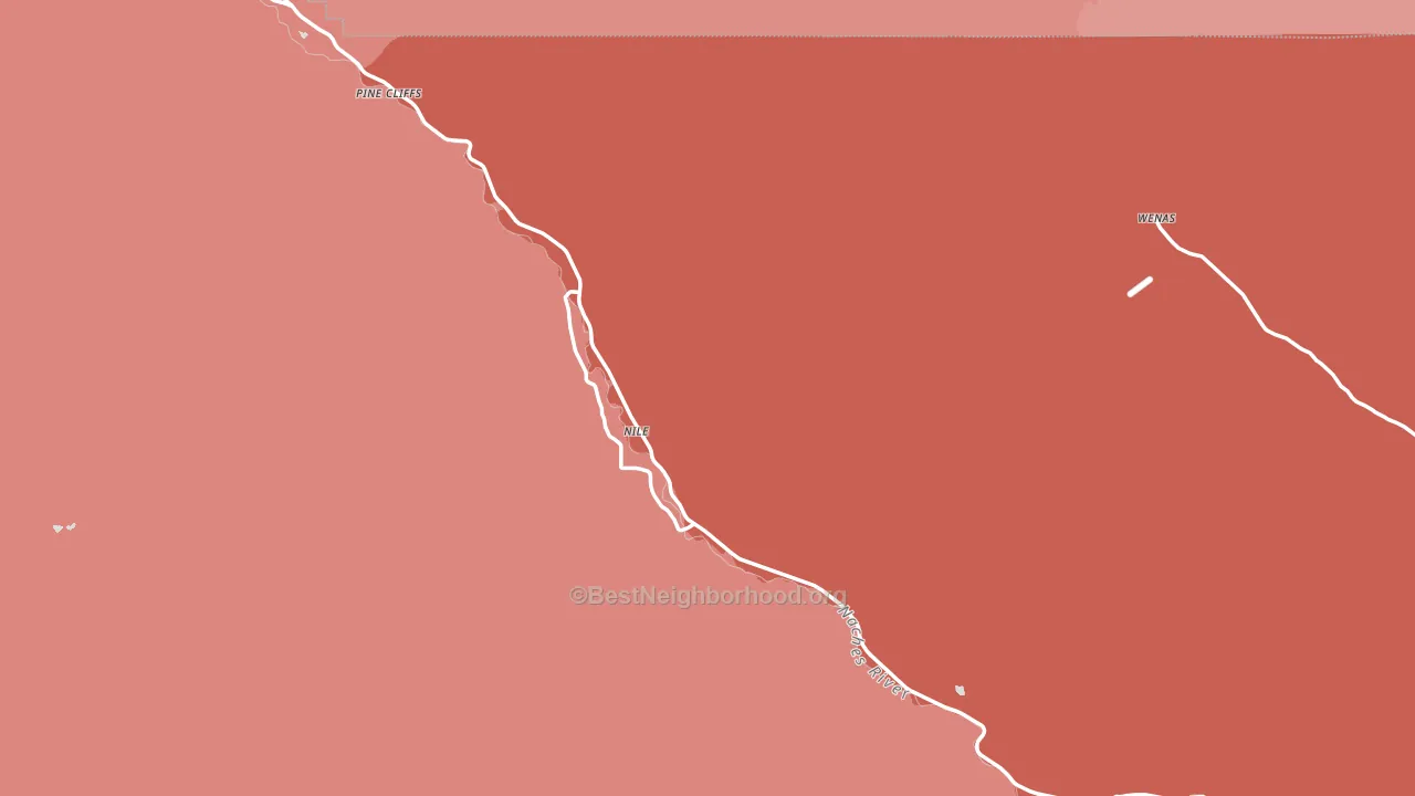 Nile, WA block-group political-lean map