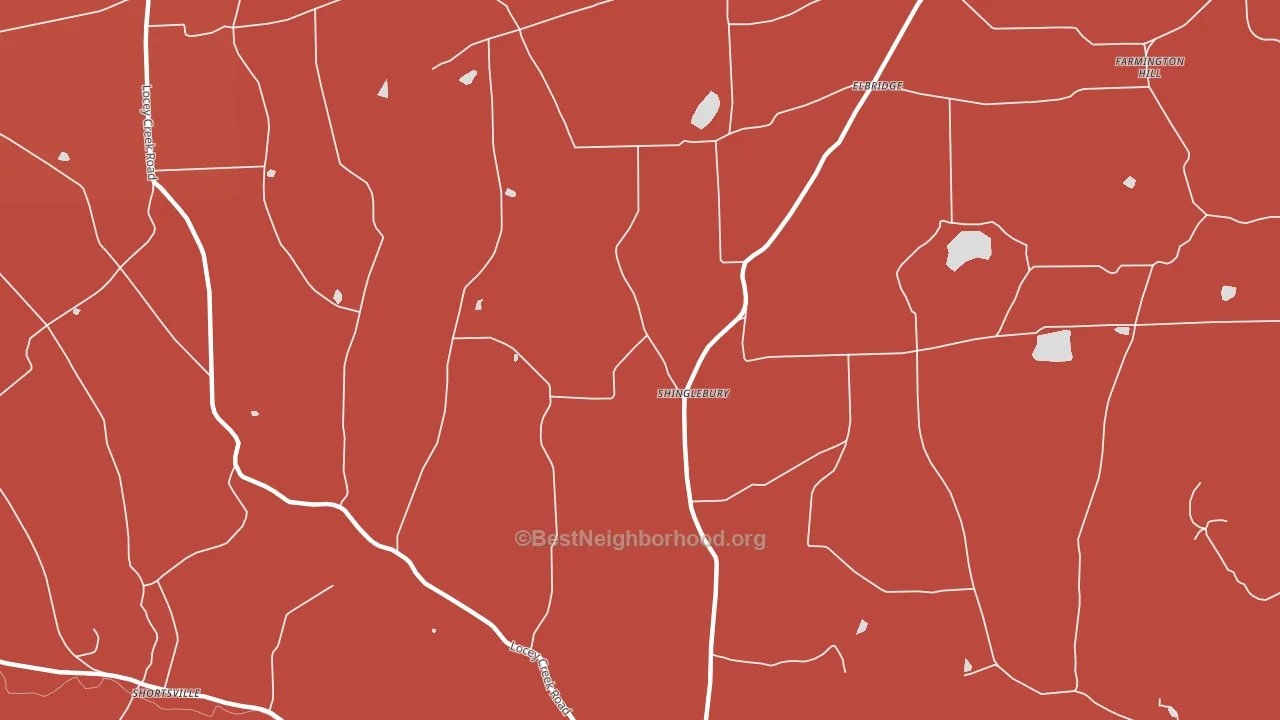 Niles Valley, PA block-group political-lean map