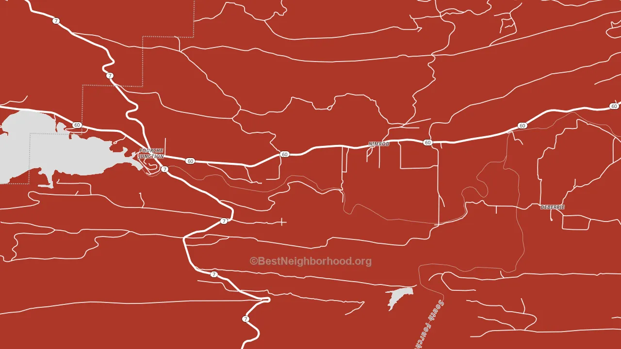 Nimrod, AR block-group political-lean map