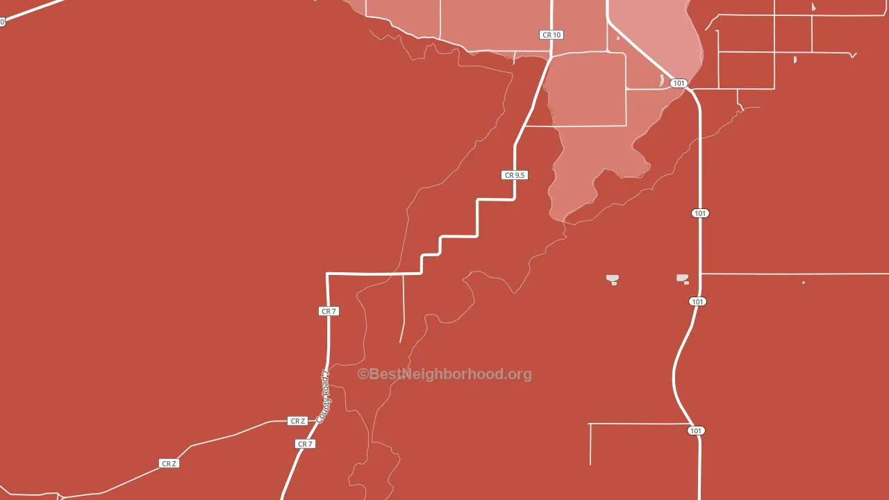 Ninaview, CO block-group political-lean map
