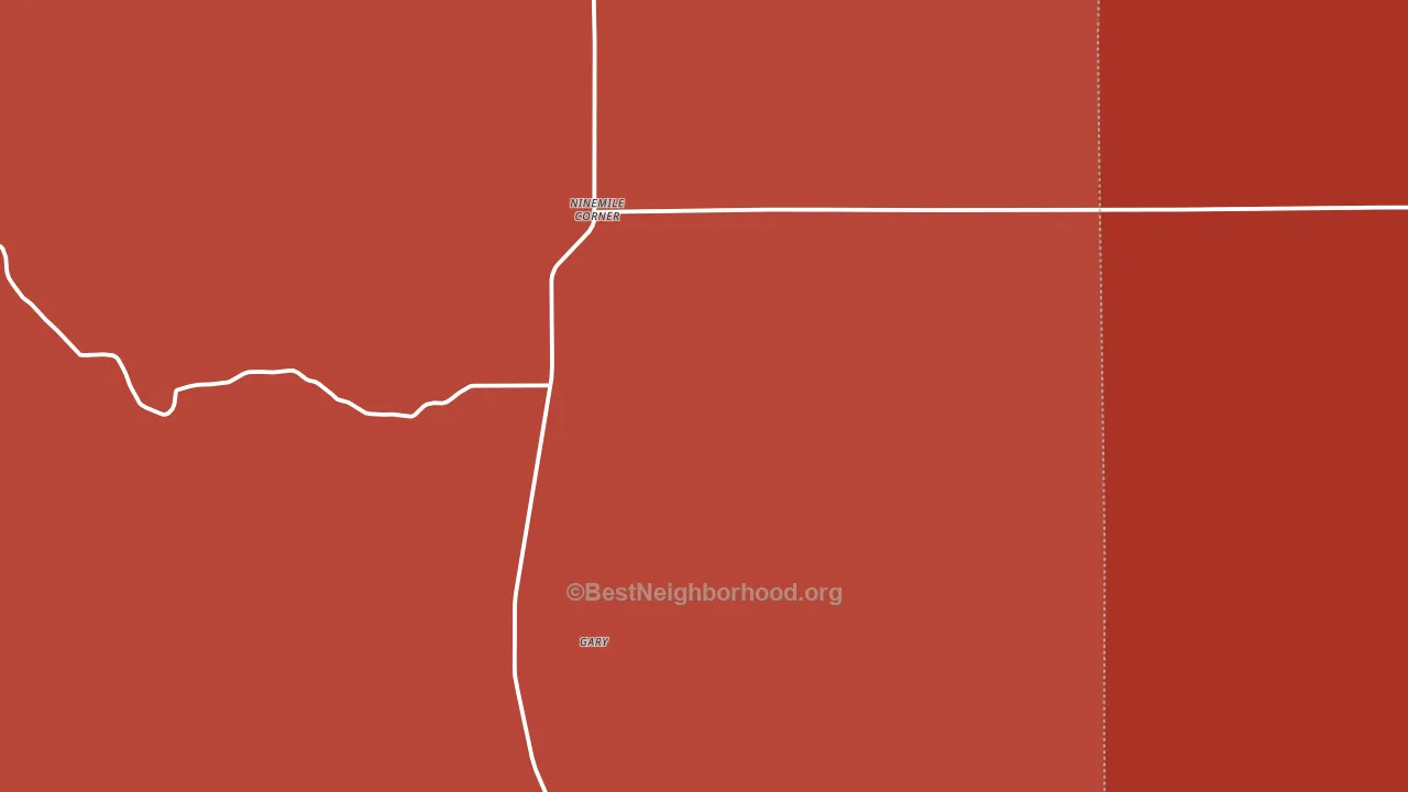 Ninemile Corner, CO block-group political-lean map