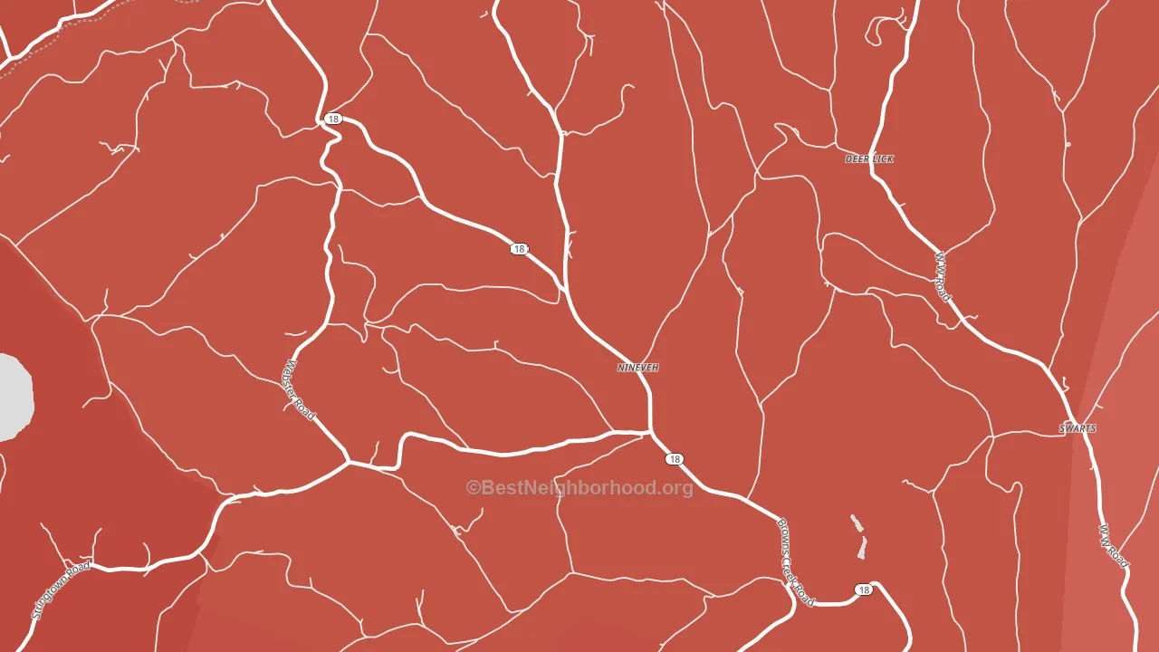 Nineveh, PA block-group political-lean map