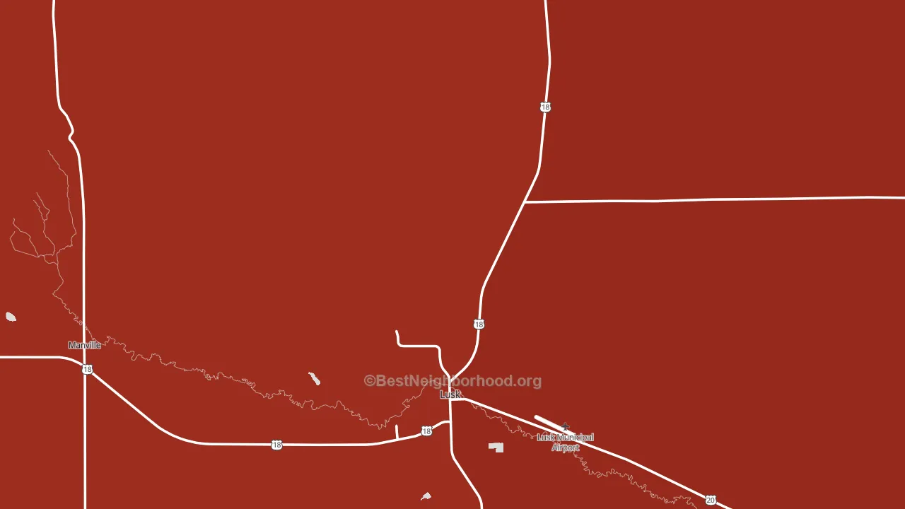 Niobrara County, WY block-group political-lean map