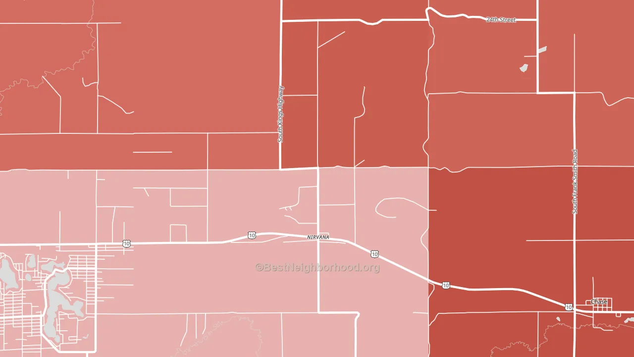 Nirvana, MI block-group political-lean map