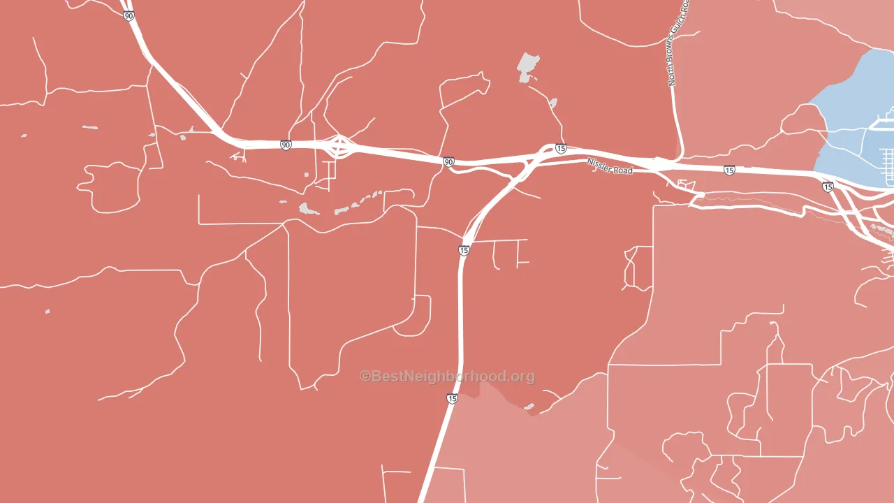 Nissler, MT block-group political-lean map