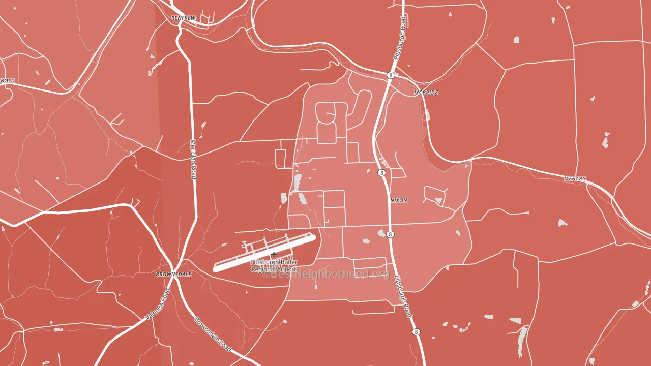 Nixon, PA block-group political-lean map