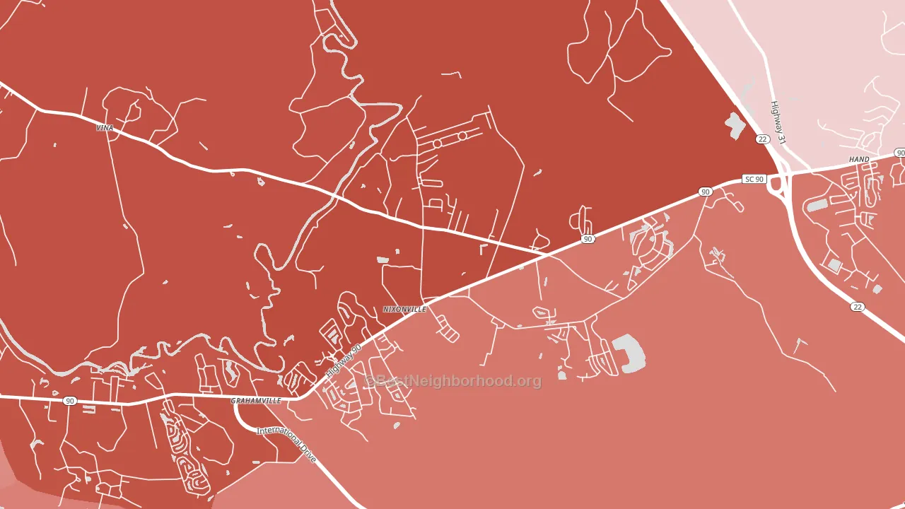 Nixonville, SC block-group political-lean map