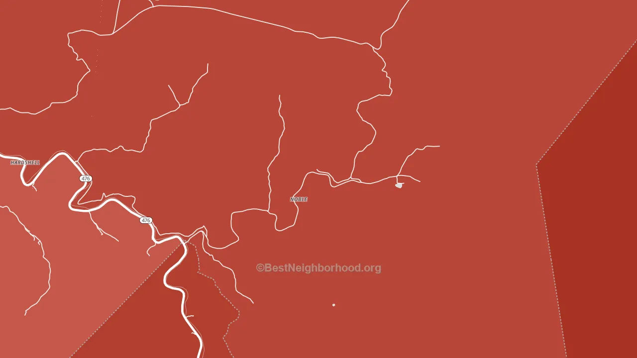 Noble, KY block-group political-lean map