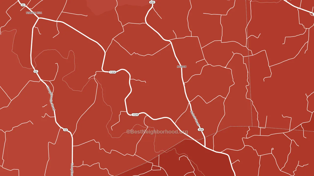 Nobob, KY block-group political-lean map