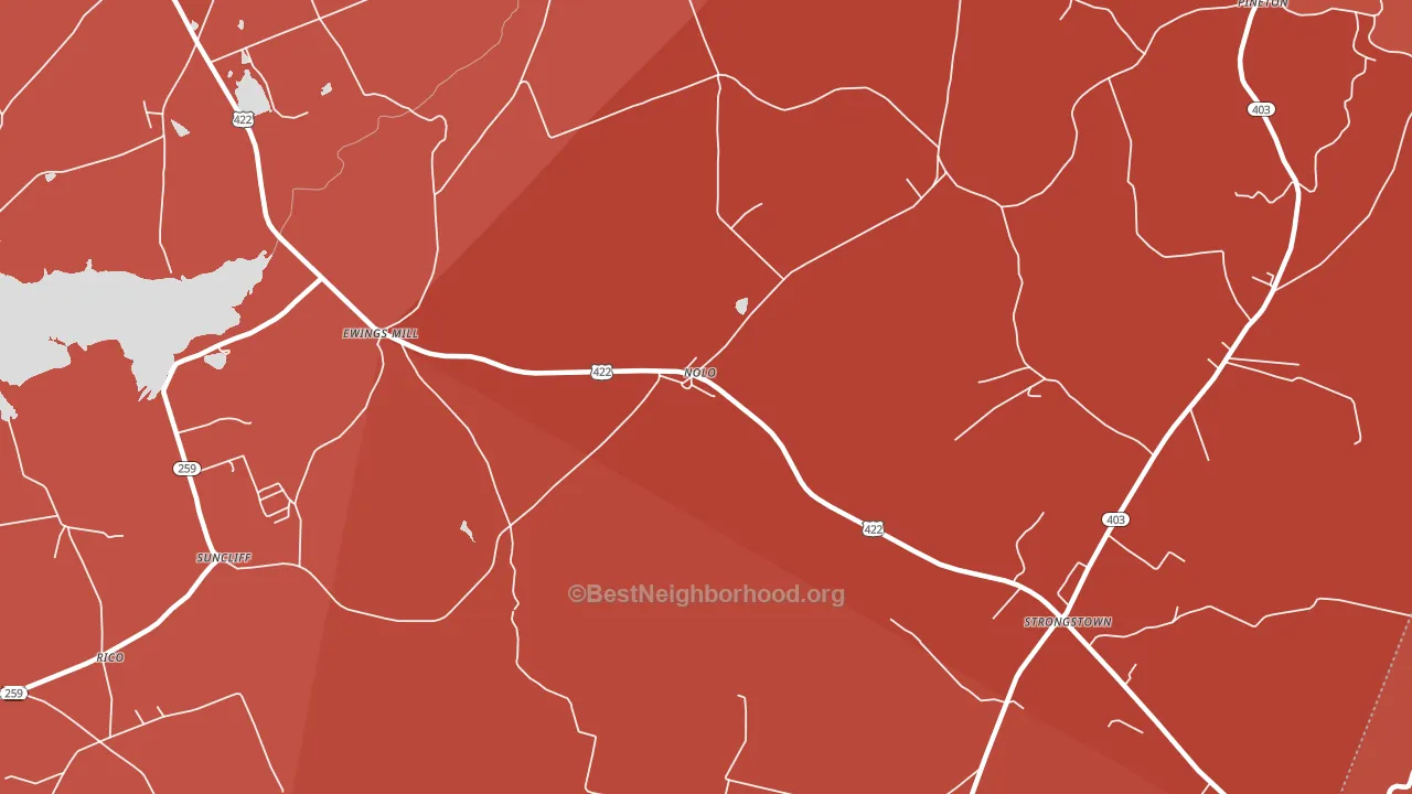 Nolo, PA block-group political-lean map