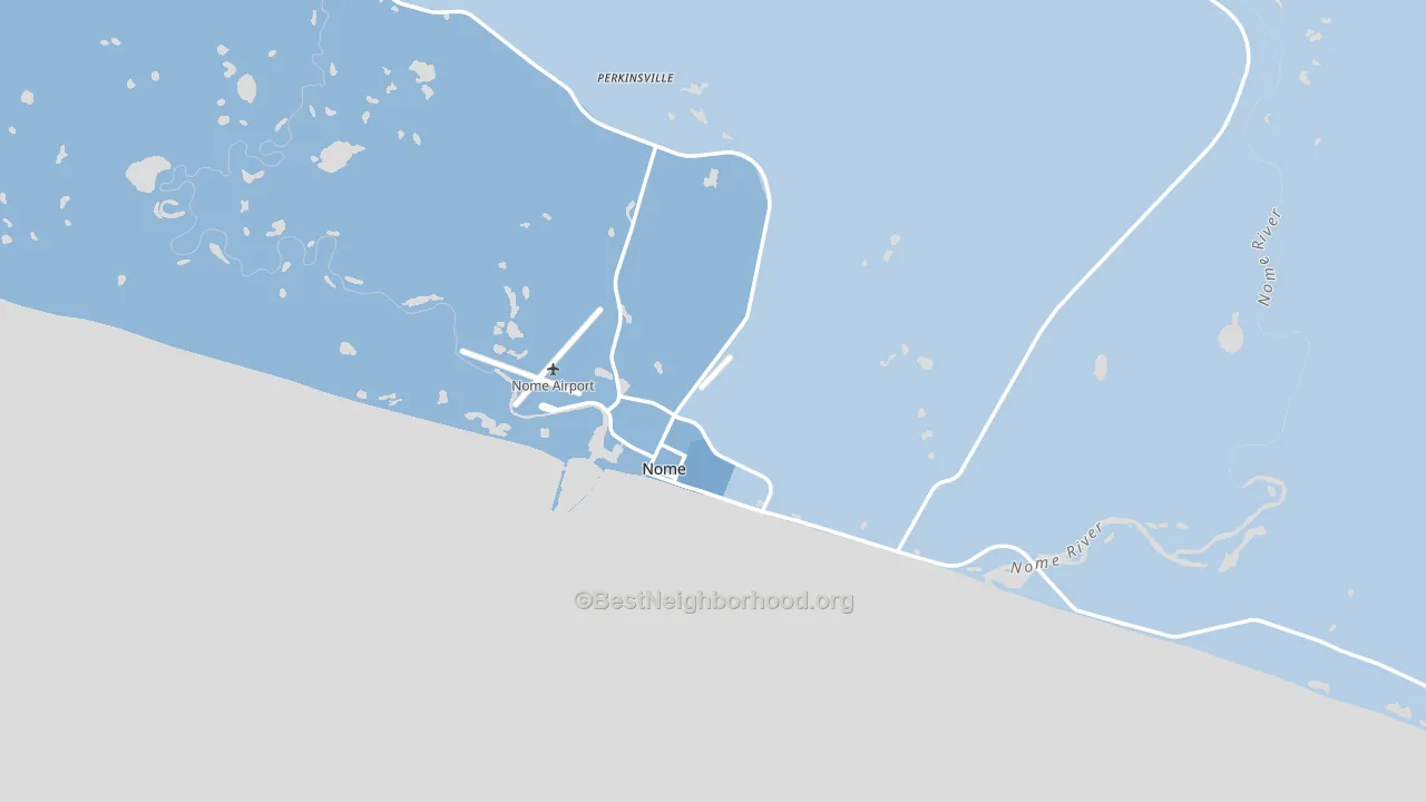 Nome, AK block-group political-lean map