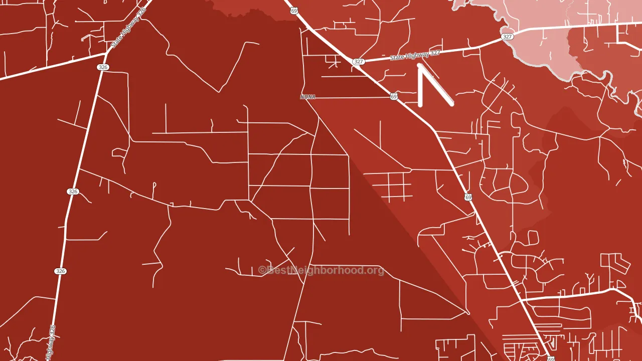 Nona, TX block-group political-lean map