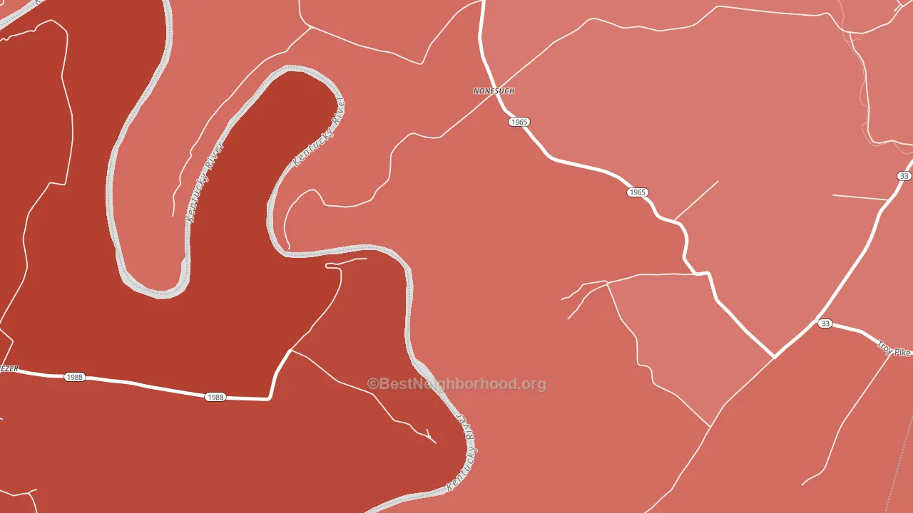 Nonesuch, KY block-group political-lean map