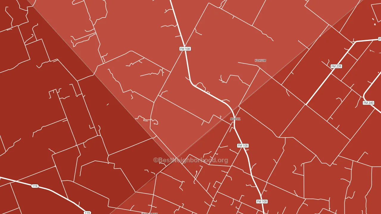 Nopal, TX block-group political-lean map