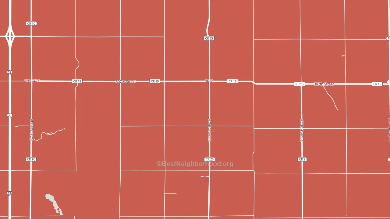 Nora, SD block-group political-lean map