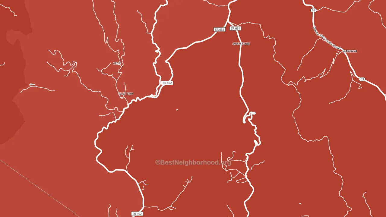Nora, VA block-group political-lean map