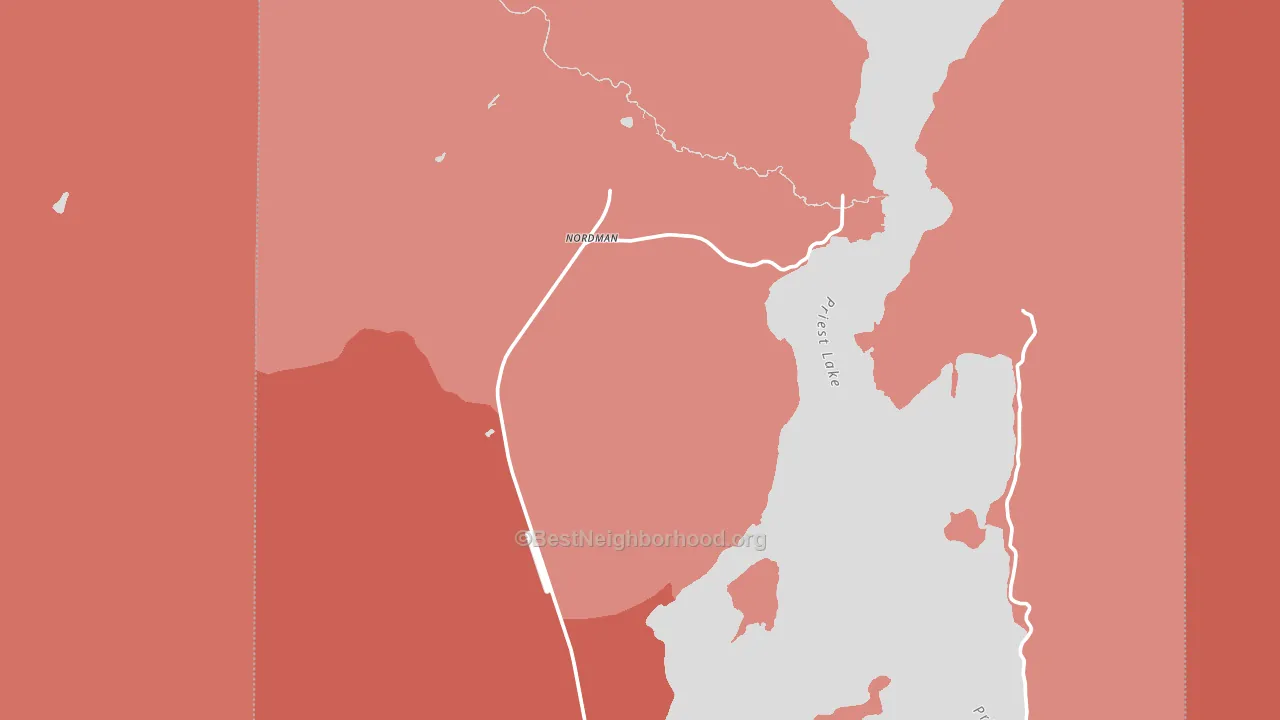 Nordman, ID block-group political-lean map