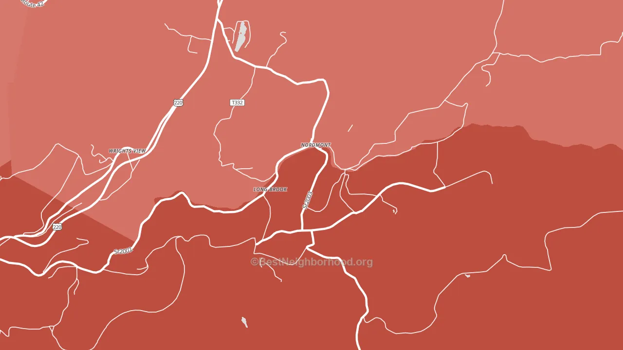 Nordmont, PA block-group political-lean map