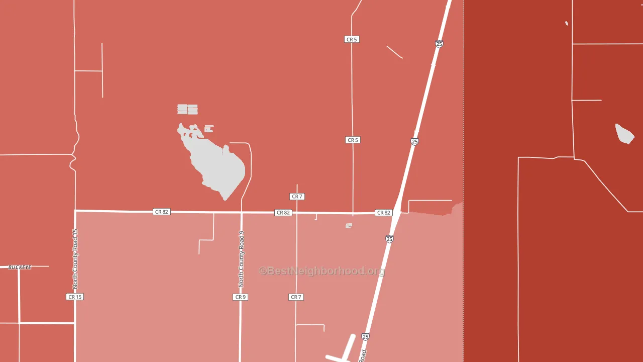 Norfolk, CO block-group political-lean map