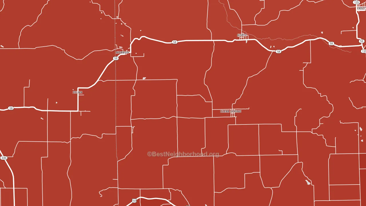Norman, IN block-group political-lean map