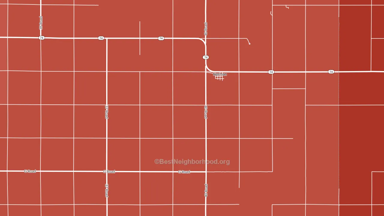 Norman, NE block-group political-lean map