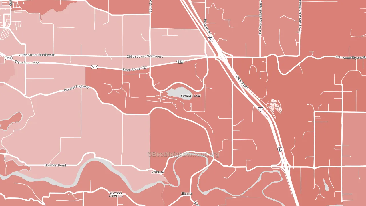 Norman, WA block-group political-lean map