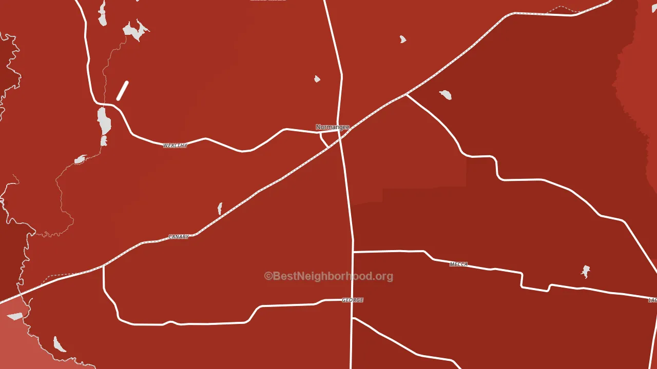 Normangee, TX block-group political-lean map