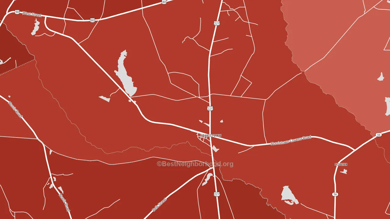 Norristown, GA block-group political-lean map