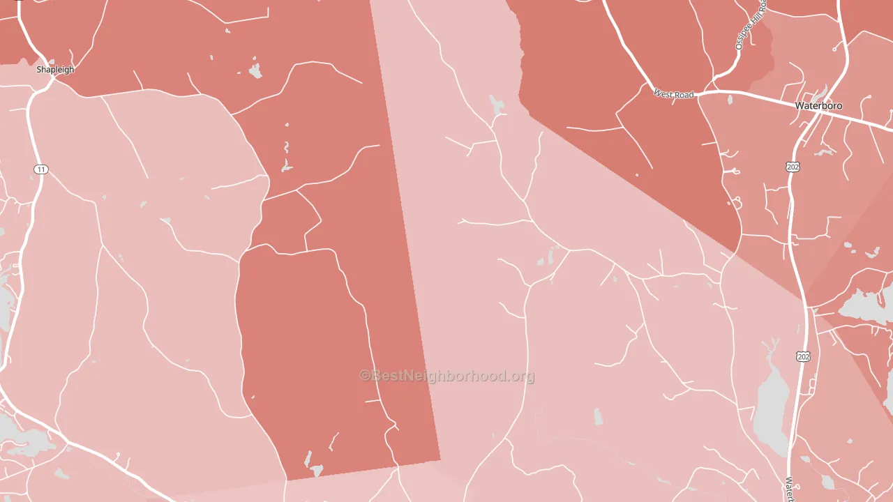 North Alfred, ME block-group political-lean map