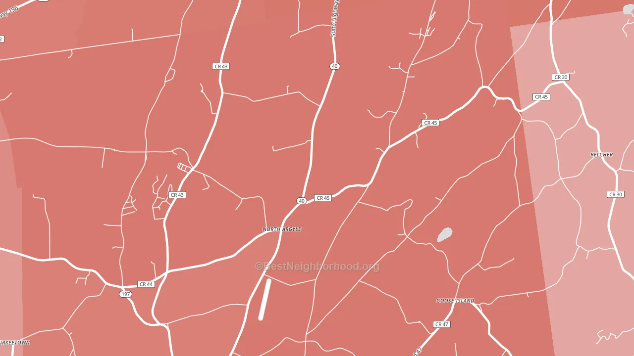 North Argyle, NY block-group political-lean map