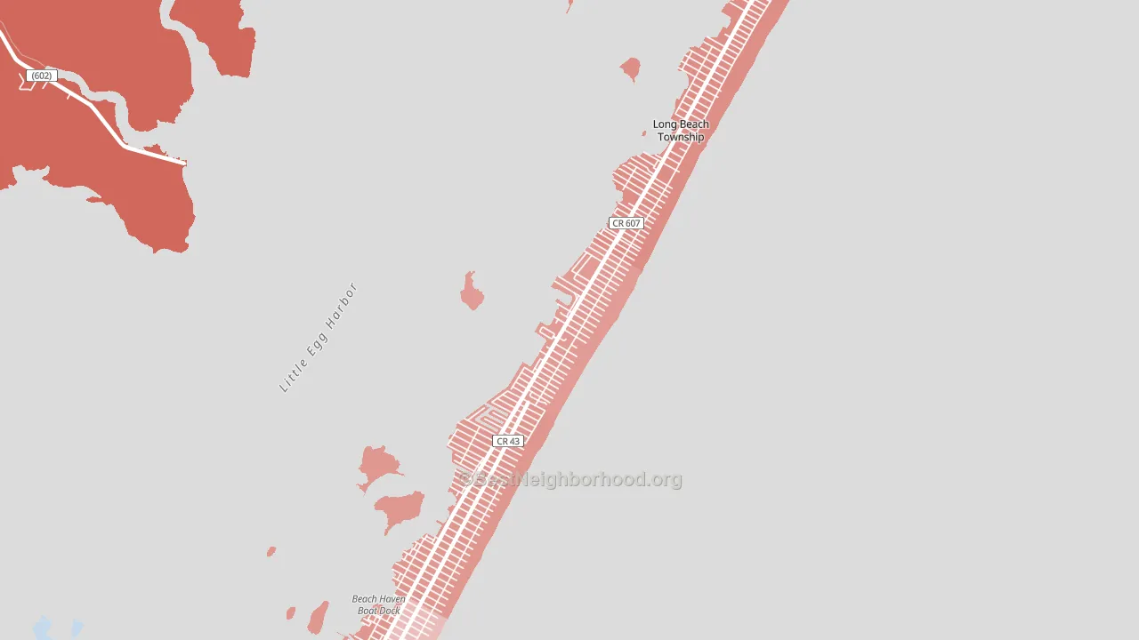 North Beach Haven, NJ block-group political-lean map