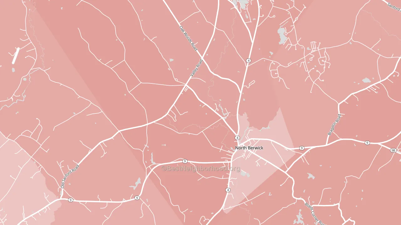 North Berwick, ME block-group political-lean map