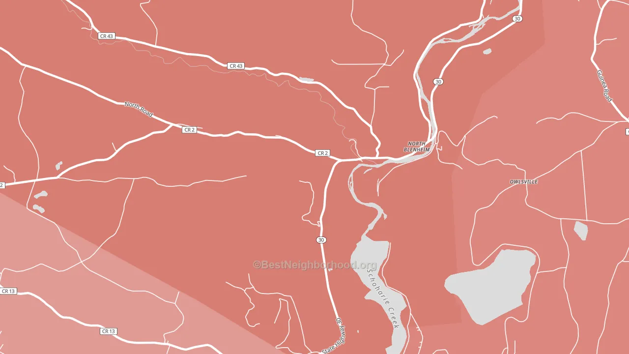 North Blenheim, NY block-group political-lean map