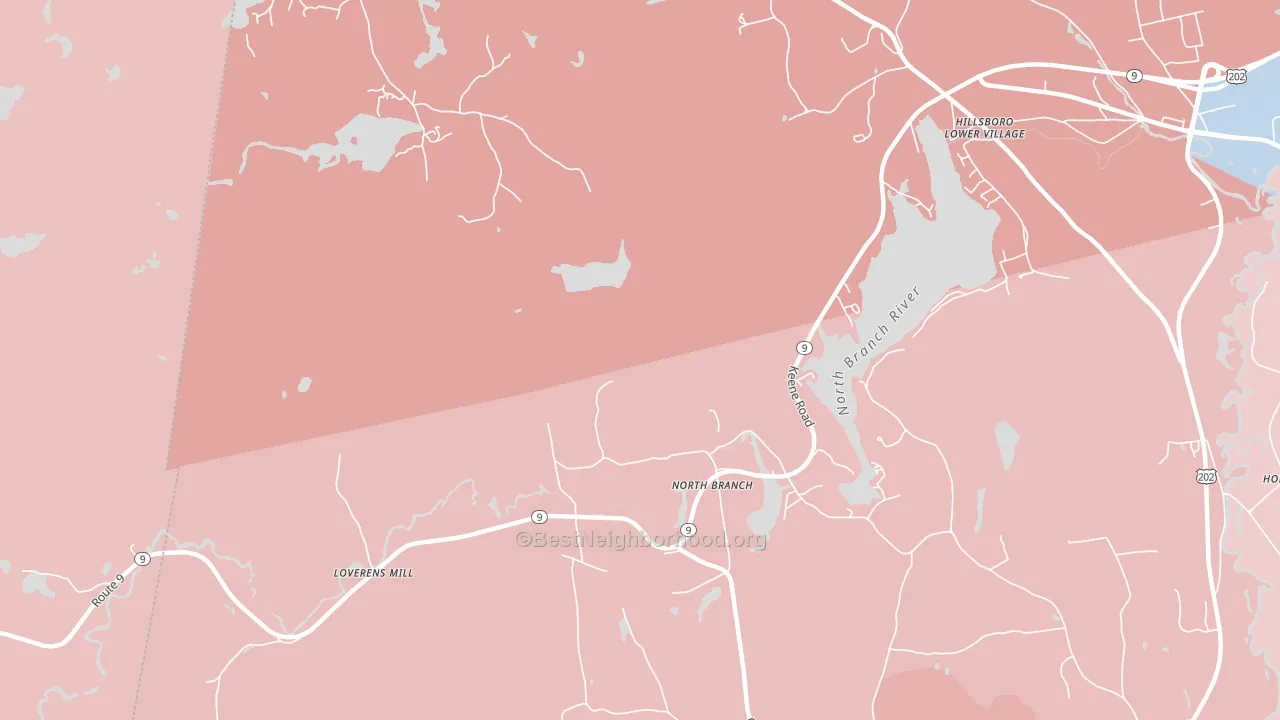 North Branch, NH block-group political-lean map