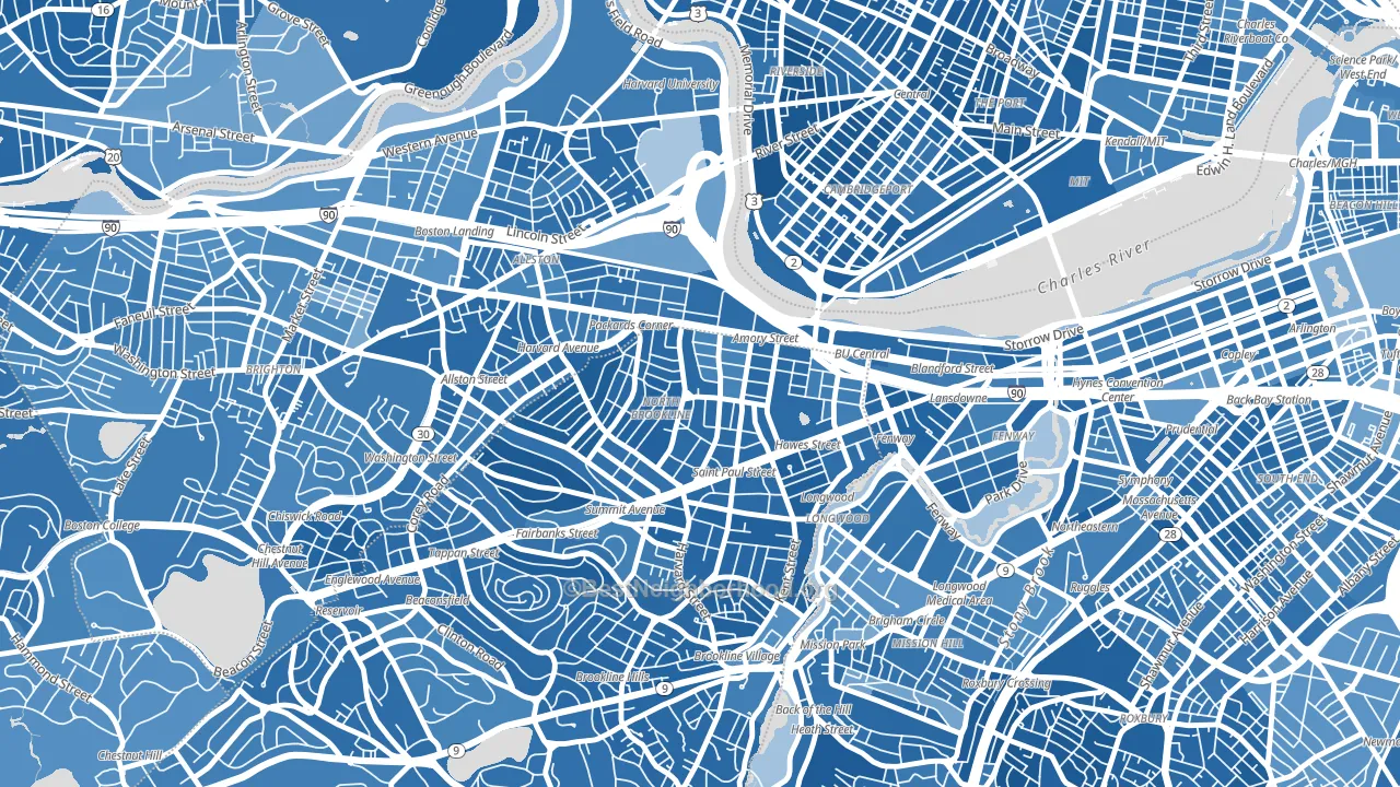 North Brookline, Brookline, MA block-group political-lean map