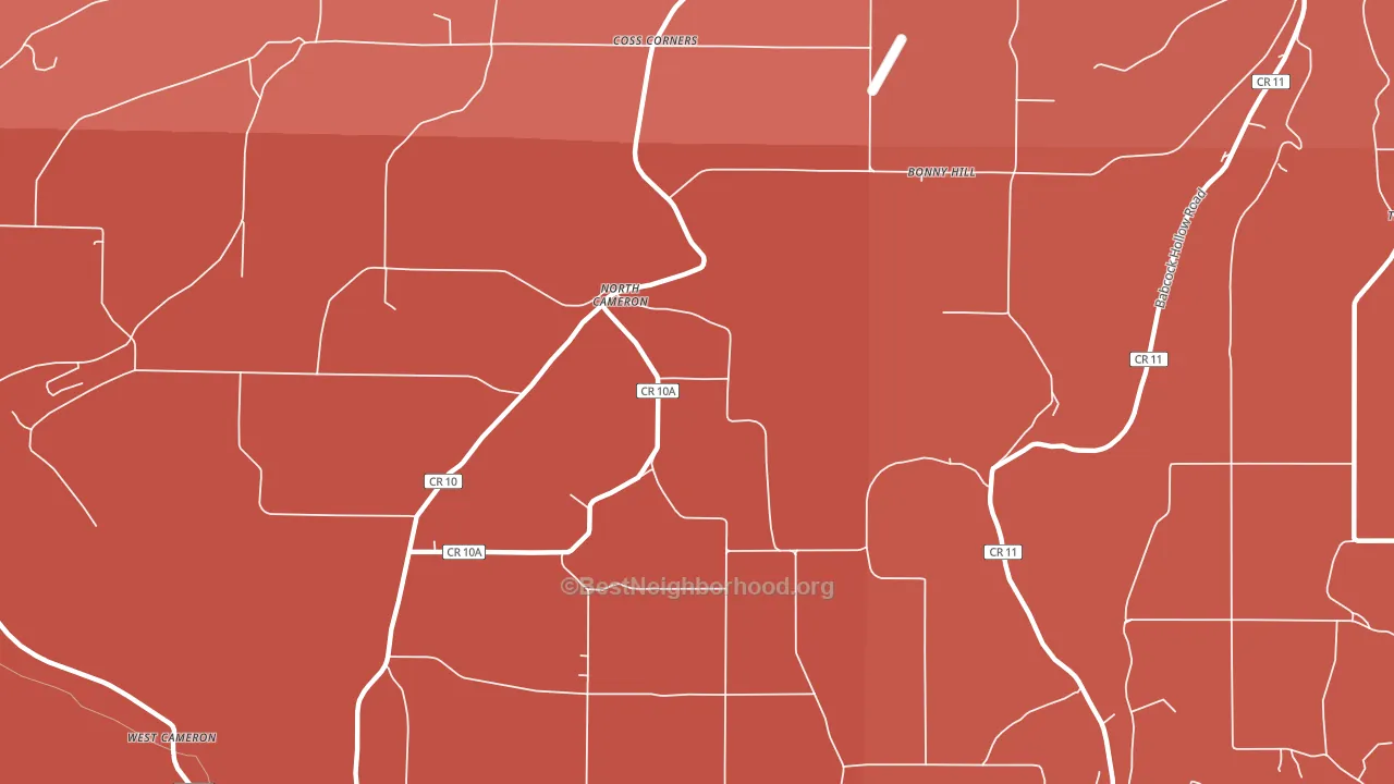 North Cameron, NY block-group political-lean map