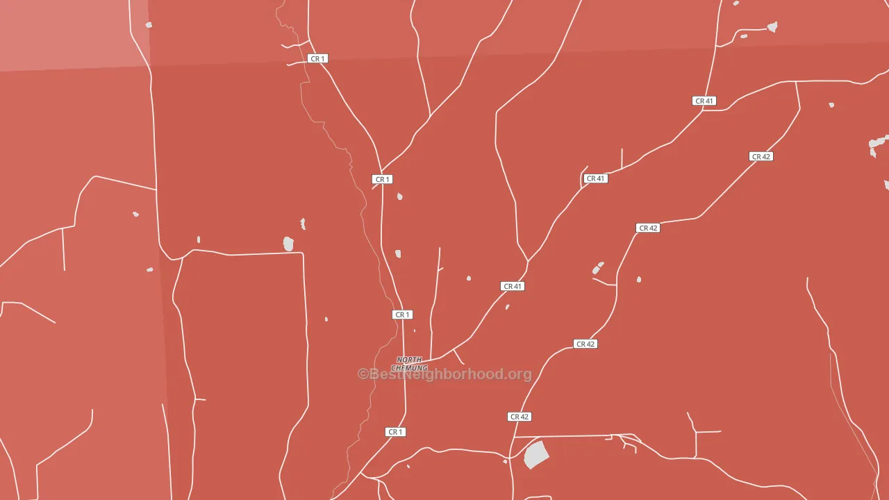 North Chemung, NY block-group political-lean map