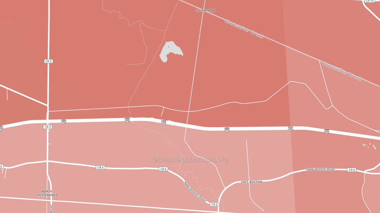 North Chittenango, NY block-group political-lean map