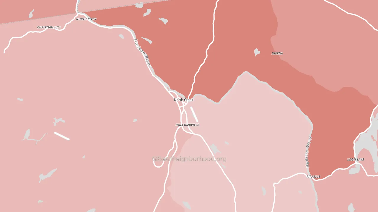 North Creek, NY block-group political-lean map