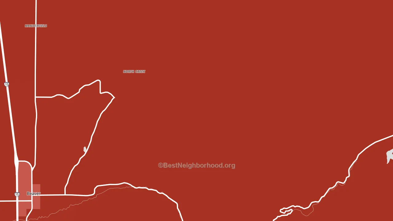 North Creek, UT block-group political-lean map