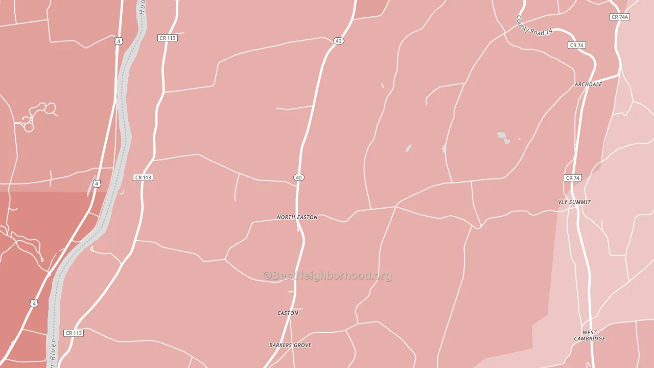 North Easton, NY block-group political-lean map