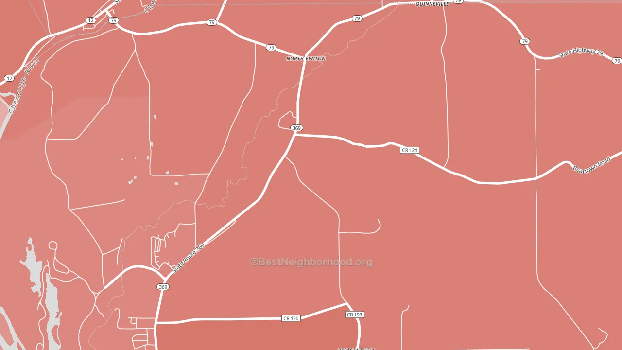 North Fenton, NY block-group political-lean map