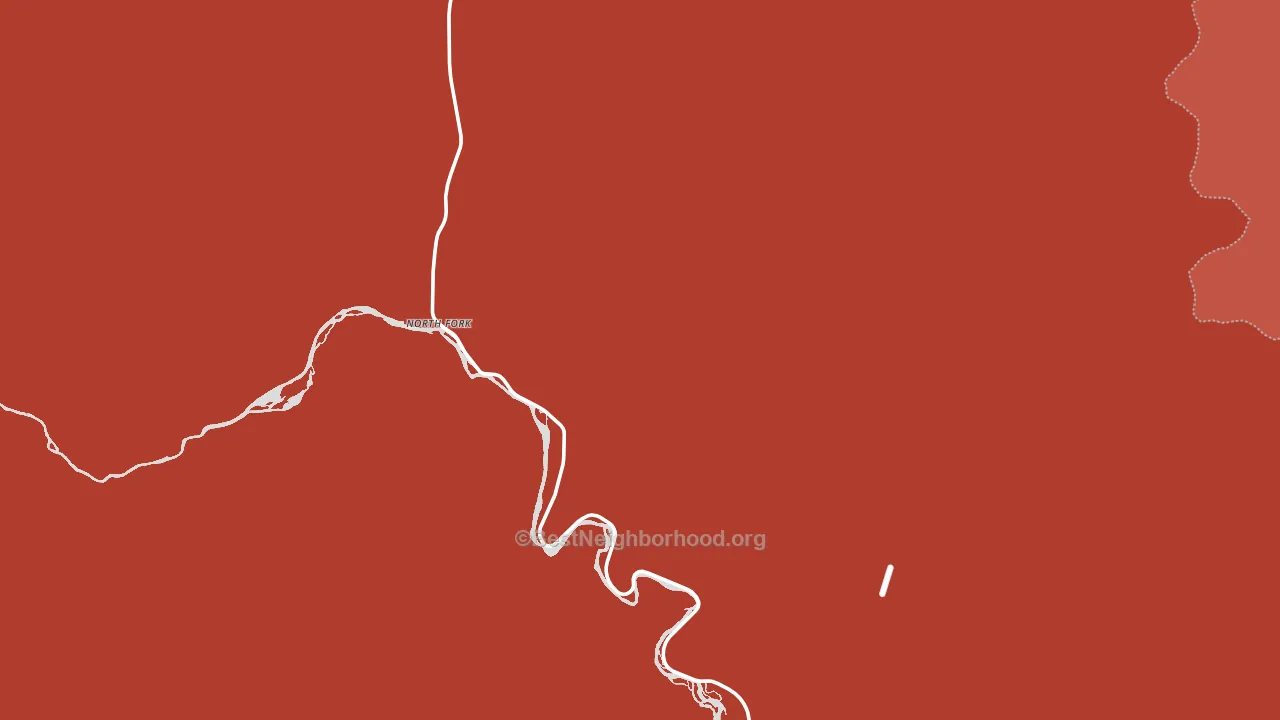 North Fork, ID block-group political-lean map