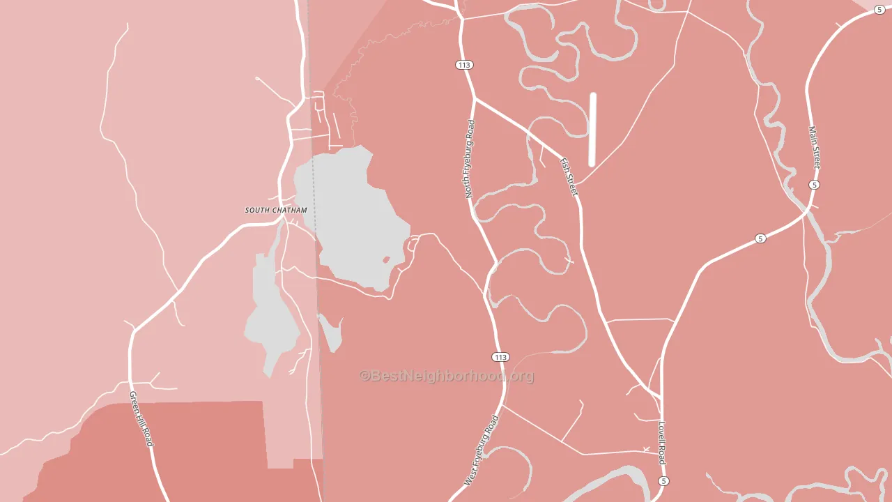 North Fryeburg, ME block-group political-lean map